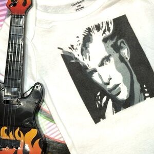 BILLY IDOL⚡️80s rock🤘singer songwriter rebel yell smoking hot baby onesie 6-9M